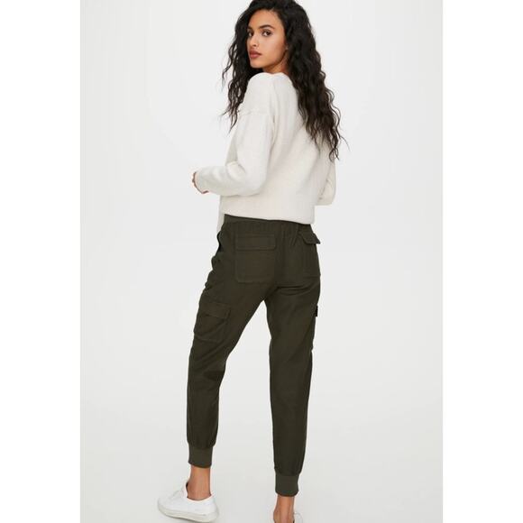 Aritzia Community Cargo Joggers Size Small Olive Green Utility Casual Cebu Pants - Picture 3 of 11